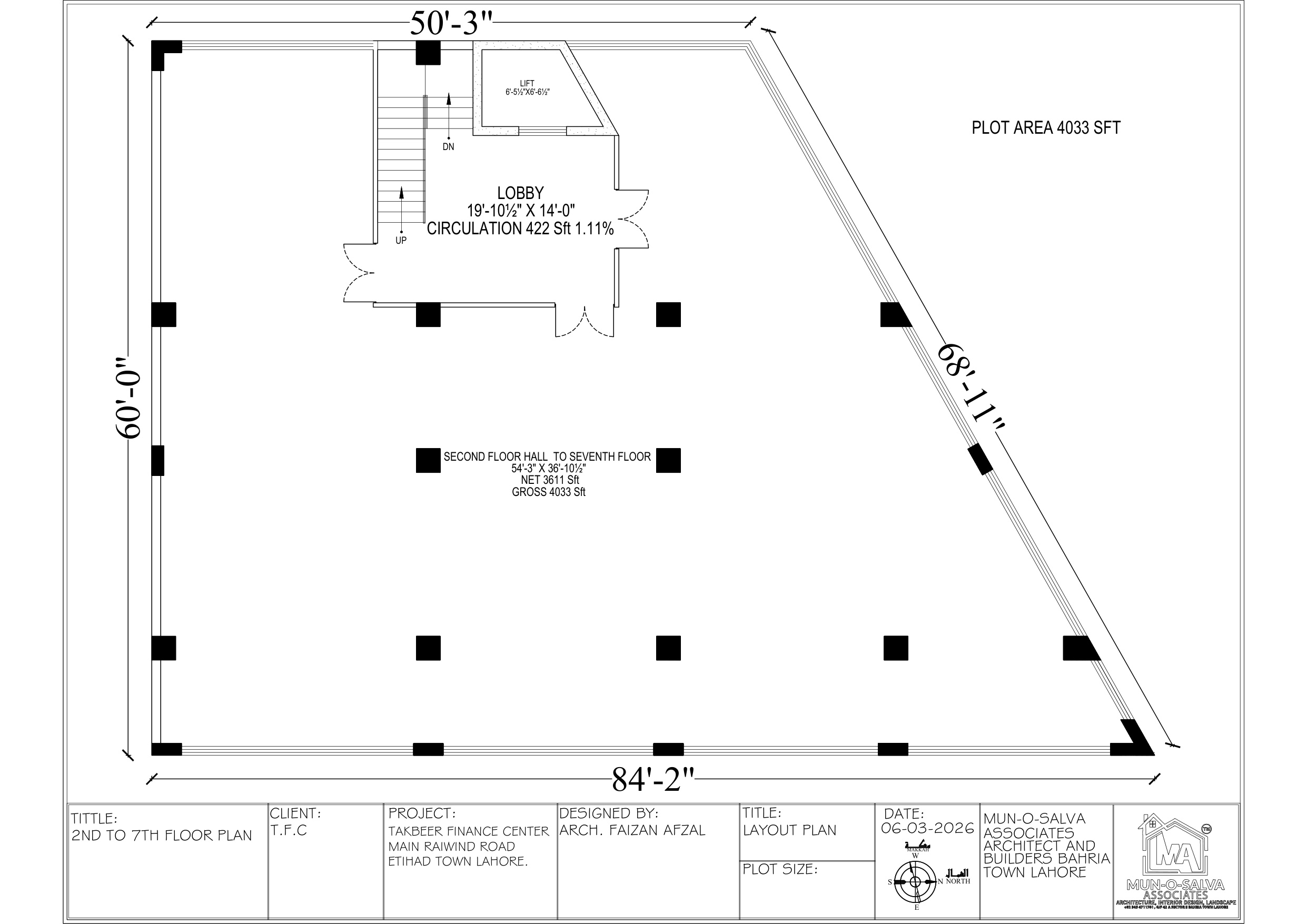 Etihad Town Phase 1 (1-C, 2-C) - 2nd to 7th Floor Executive Plan