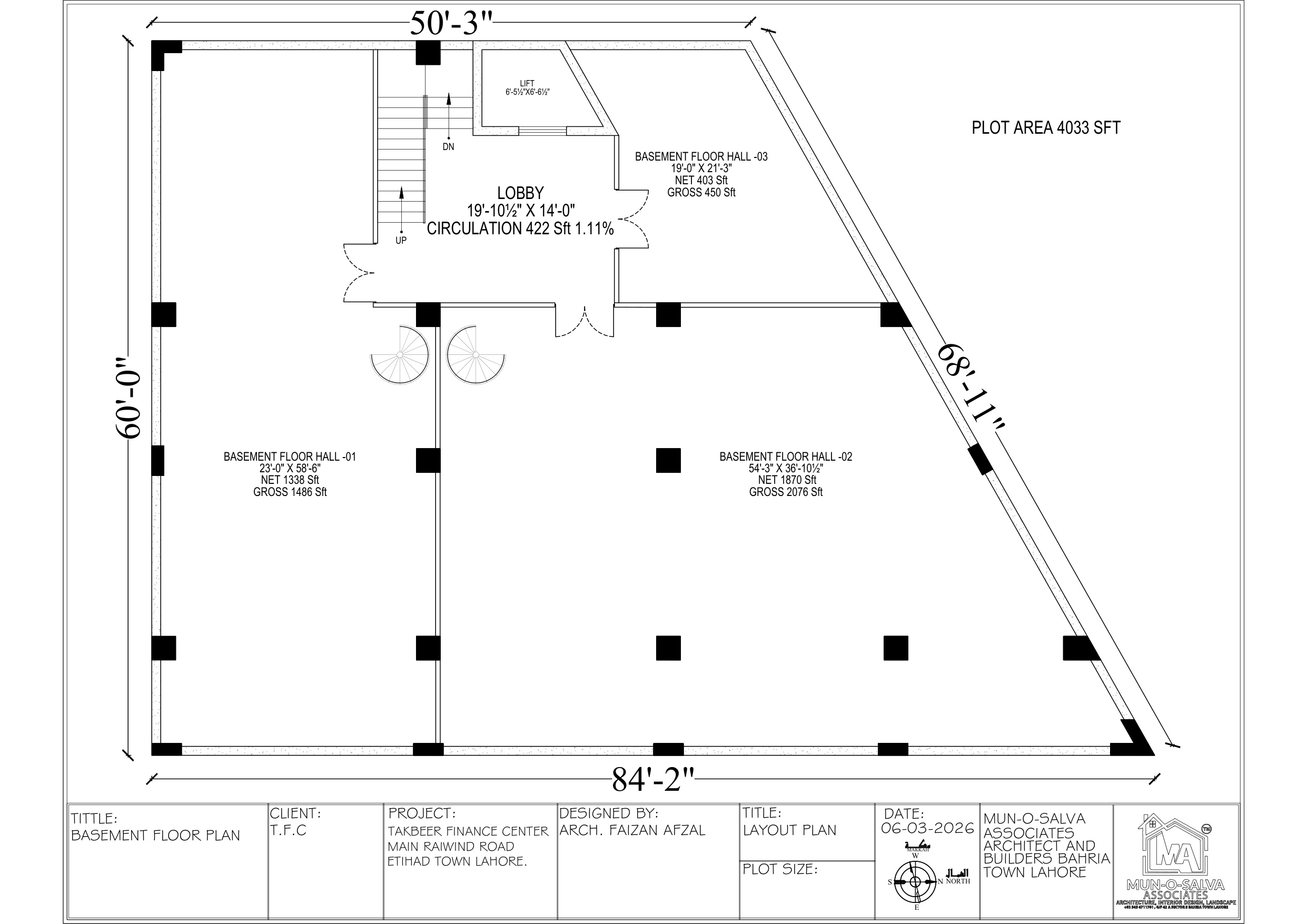 Etihad Town Phase 1 (1-C, 2-C) - Basement Structural Plan
